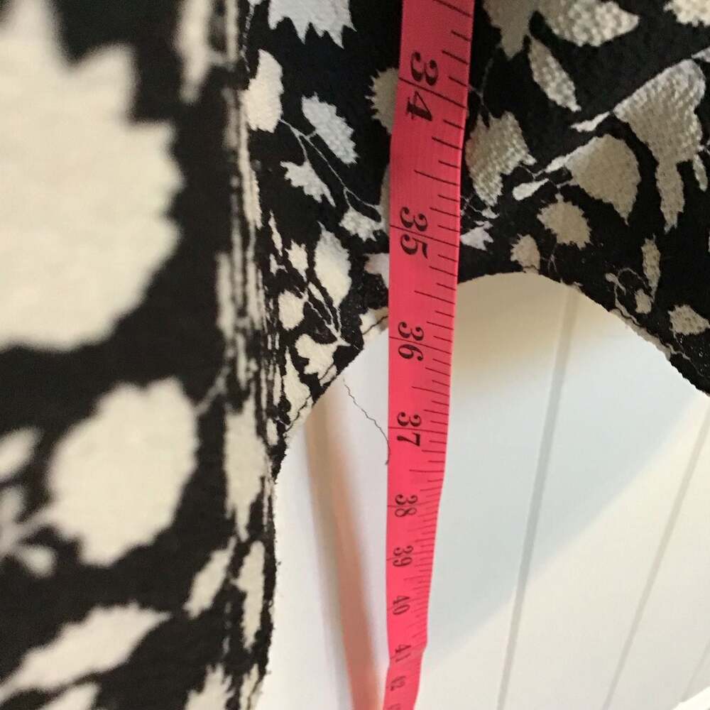 Max Studio Black White Floral Tiered Smocked Waist Maxi Skirt Medium Chic - Picture 5 of 9